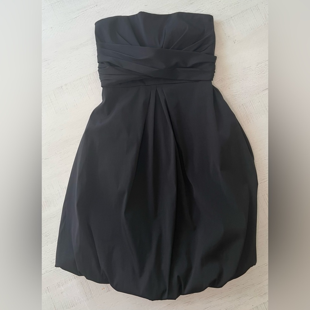 White House Black Market Strapless Black Dress